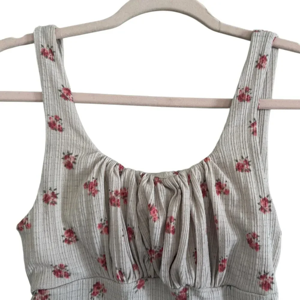 Audrey 3+1 Floral Cropped Tank Top - Picture 2 of 6